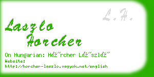 laszlo horcher business card